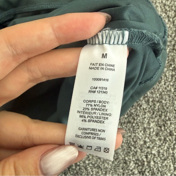 Dynamite Forest Green Ruched Tank Top - Picture 3 of 4